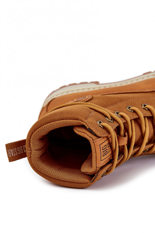 voor mannen Laarzen schoenen Memory Foam Big Star KK174203 bruine kleur