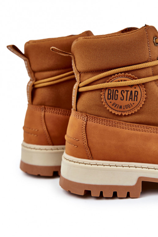 für Männer Stiefel Schuhe Memory Foam Big Star KK174203 braune Farbe