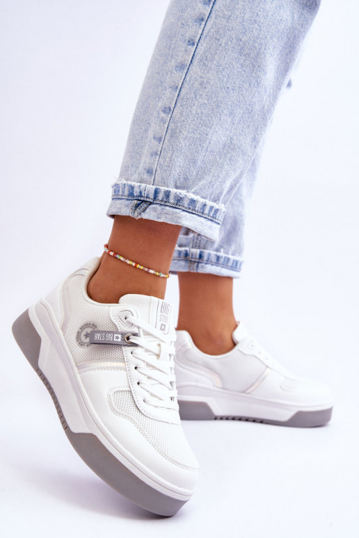 Baskets classiques Memory Foam System Big Star LL274A024 couleur blanche