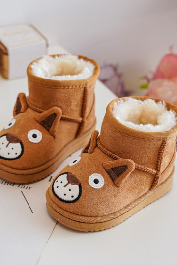 Bottes d'hiver chaudes pour enfants Vavena en marron 2