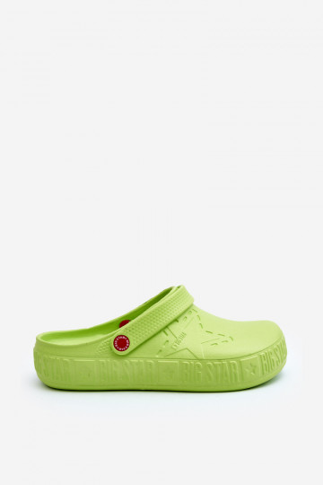 pour hommes Pantoufles légères Sabots Big Star II175005 couleur verte 2