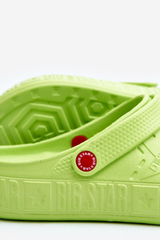 pour hommes Pantoufles légères Sabots Big Star II175005 couleur verte