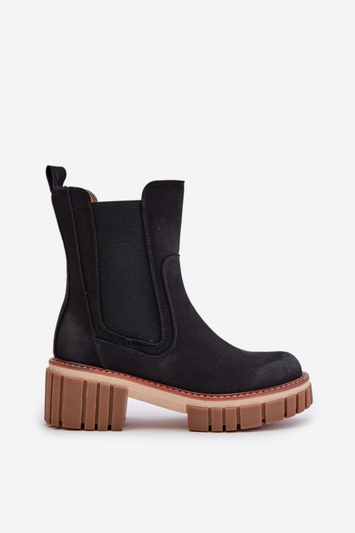 bottes élégantes Au Château réchauffer couleur noire Linneviae