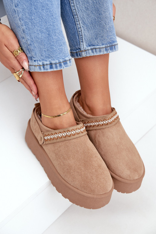 Bottes de neige Avec des décorations Haftem beige Selithria