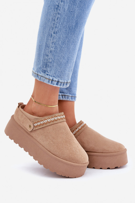 Bottes de neige Avec des décorations Haftem beige Selithria