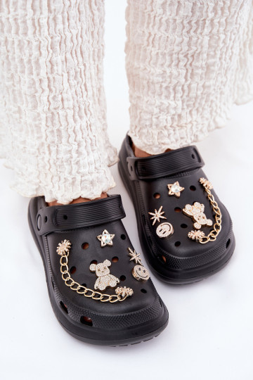 Leichte Hausschuhe DamenhausschuhePrzypinkami schZuarze Farbe Linaviela 2