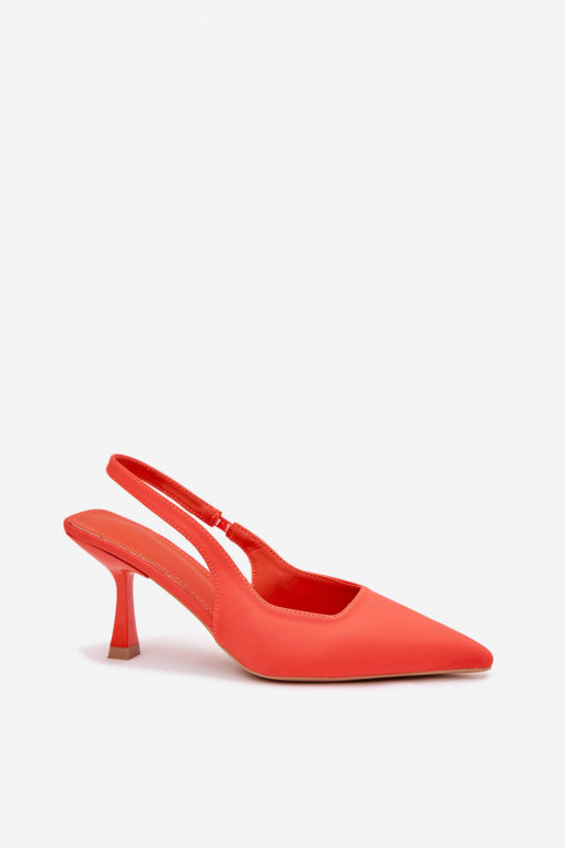 Sandales pour femmes avec des talons fins couleur orange Lunira
