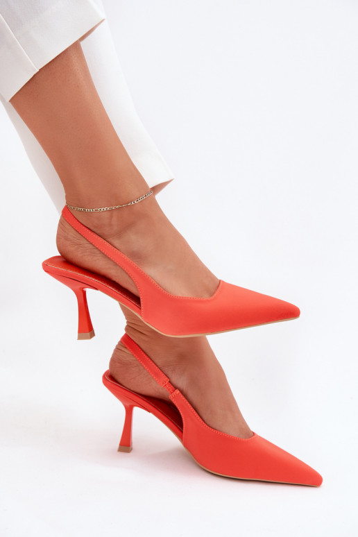 Sandales pour femmes avec des talons fins couleur orange Lunira