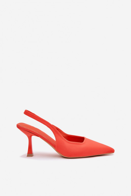Sandales pour femmes avec des talons fins couleur orange Lunira
