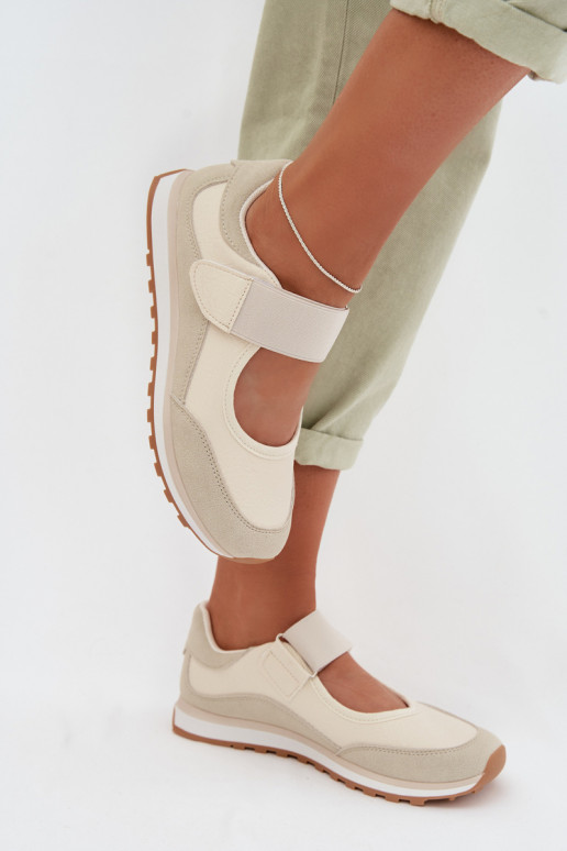 Schoenen in sportstijl Dames met zelfklevende bevestigingsmiddelen beige Aveliette