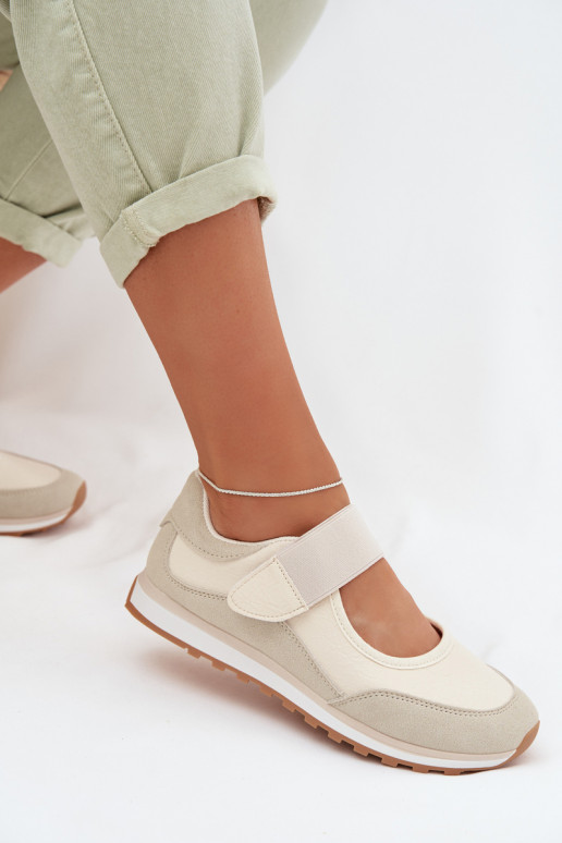Schoenen in sportstijl Dames met zelfklevende bevestigingsmiddelen beige Aveliette