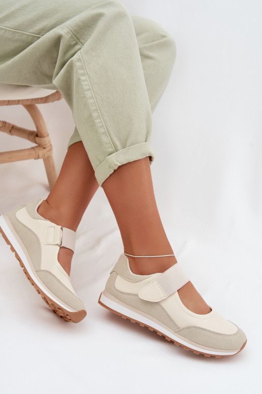 Schoenen in sportstijl Dames met zelfklevende bevestigingsmiddelen beige Aveliette