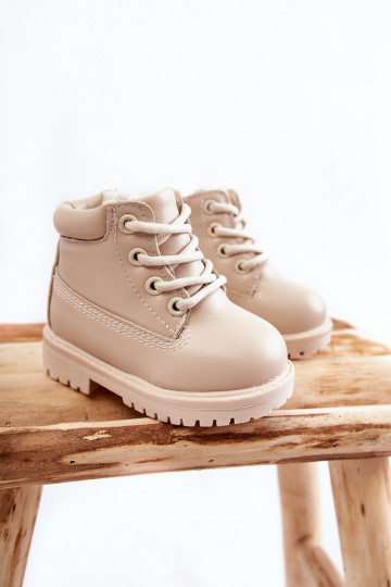 Warme Kinderstiefel in elfenbein Dexter