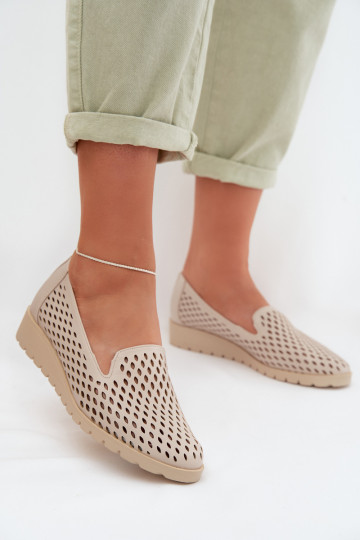 met elementen van opengeInerkt schoenen Dames beige Flariette 2