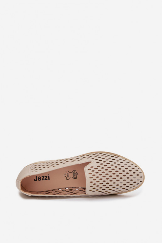 avec des éléments ajourés chaussures Féminin beige Flariette