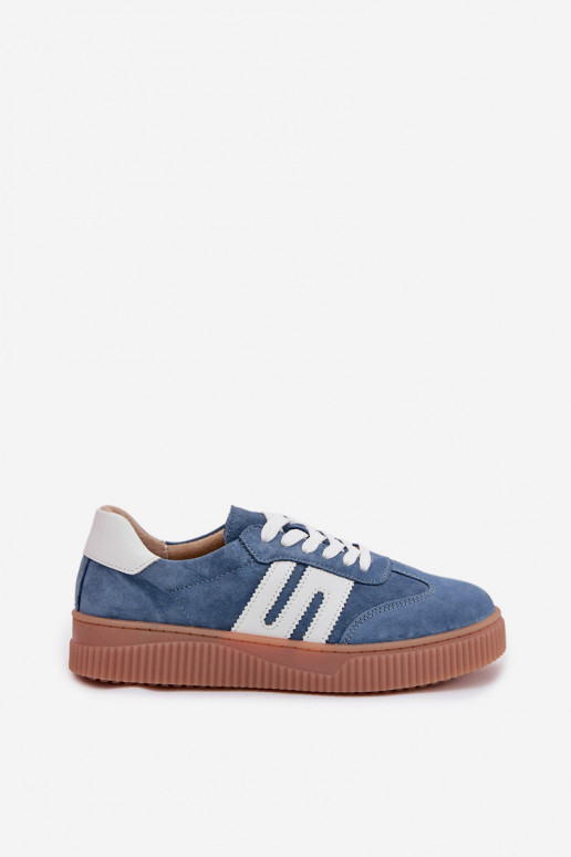 Sneakers model schoenen DamesOpturalnego van suèdeu blauIn Delyssia