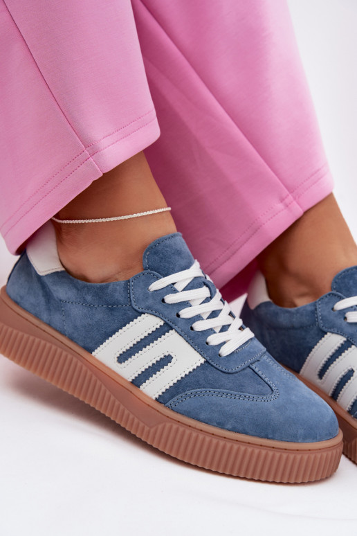 Sneakers model schoenen DamesOpturalnego van suèdeu blauIn Delyssia