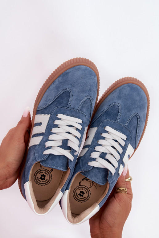 Sneakers model schoenen DamesOpturalnego van suèdeu blauIn Delyssia