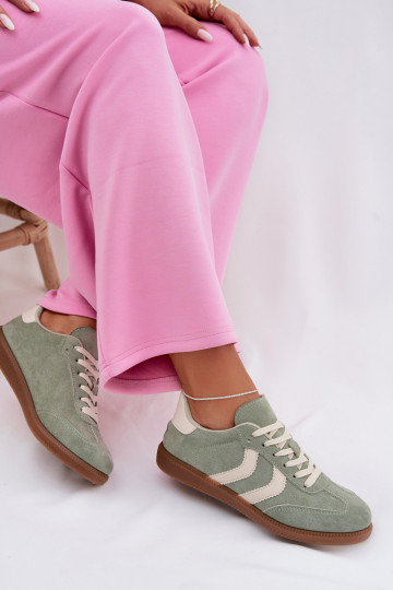 Sneakers model schoenen Damesvan eco-suèdeu groene kleur Jesavella