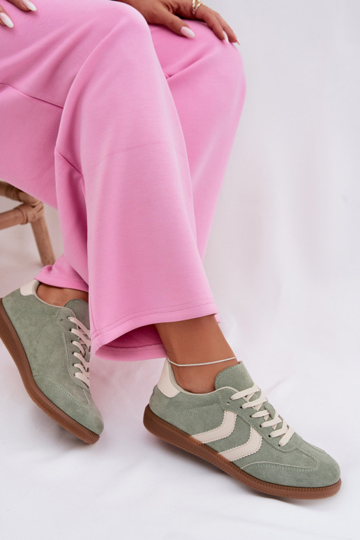 Sneakers model schoenen Damesvan eco-suèdeu groene kleur Jesavella