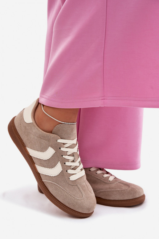 Sneakers model schoenen Damesvan eco-suèdeu beige Jesavella