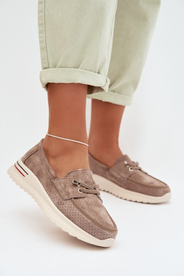 Beige schoenen van natuurlijk suede Selorette 2