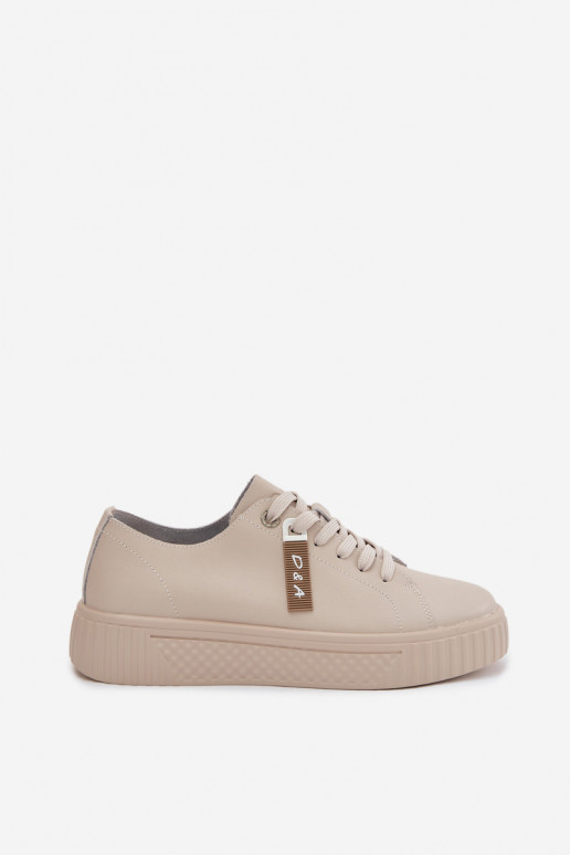 Sneakers Stilvollllschuhe FemininErmöglichtturalnej Skóry D&A GR61-5591 Beige