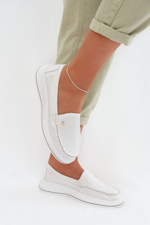 chaussures FémininActivéturalnej Skóry S.Barski GR61-5980 couleur blanche