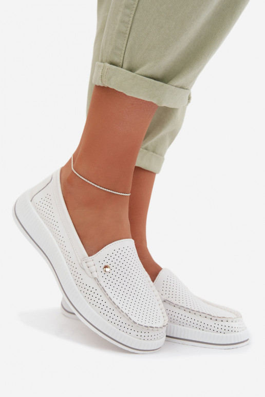 chaussures FémininActivéturalnej Skóry S.Barski GR61-5980 couleur blanche