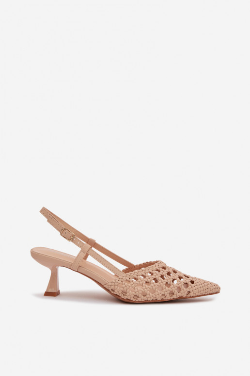 sandales à motifs Féminin avec des talons beige Selinae