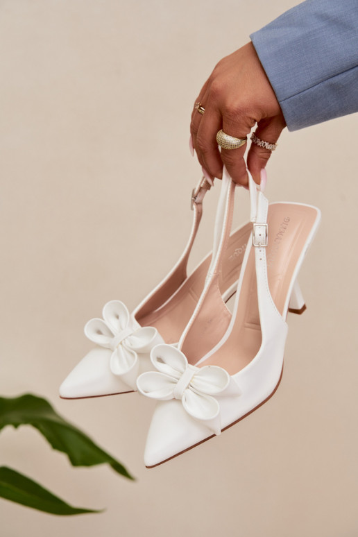 Dames sandalen met dunne hakken met linten Initte kleur Jonera