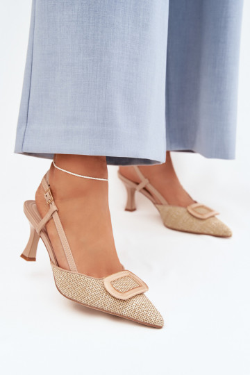 Dames sandalen met hakken Met sierlijk Element Nude Eslina 2