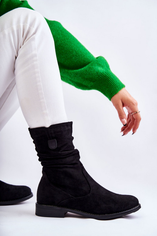 Rüschen für Damen INildlederschuhe schZuarze Farbe Joanne