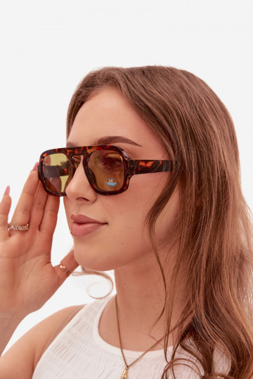 Feminin SonnenbrilleFiltrem UV braun-grüne Farbe 2