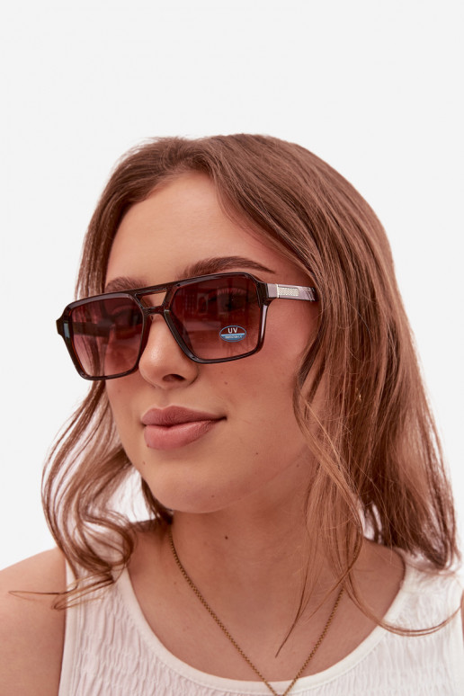 Des lunettes de soleil Féminin Ze couleur doréem Detalem marron