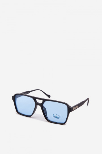 Des lunettes de soleil Féminin Ze couleur argentm Detalem bleu foncé