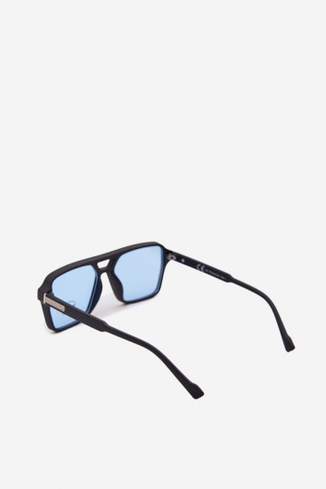 Des lunettes de soleil Féminin Ze couleur argentm Detalem bleu foncé 2