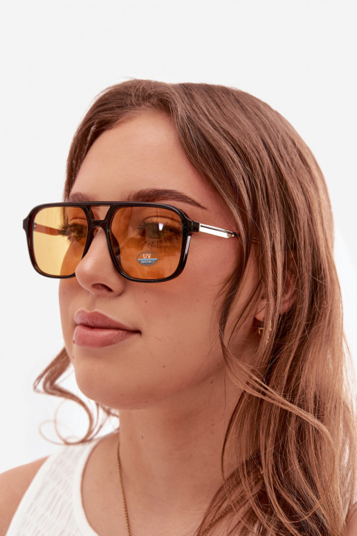 Sonnenbrille FemininFiltrem UV SchZuarz und-gelbe Farbe