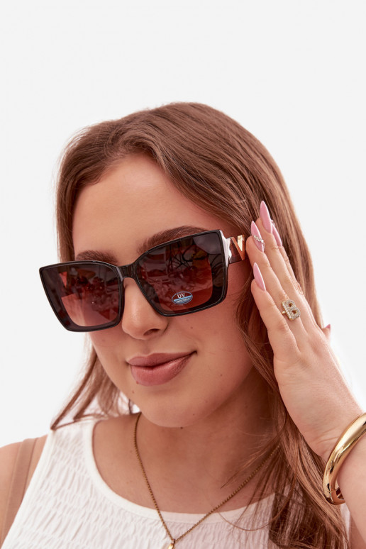 Sonnenbrille Feminin Katzenauge braune Farbe