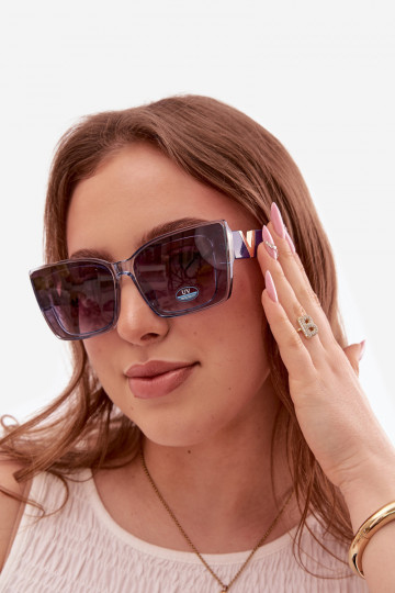 Des lunettes de soleil Féminin Oeil de chat bleu foncé 2