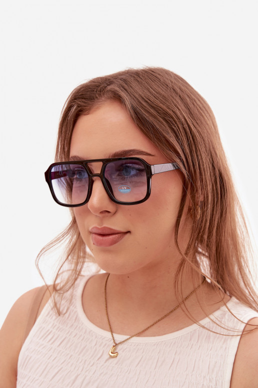 Sonnenbrille Feminin SchZuarz und-orange Farbe