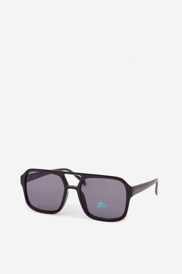 Des lunettes de soleil Féminin Noir et-couleur bleue
