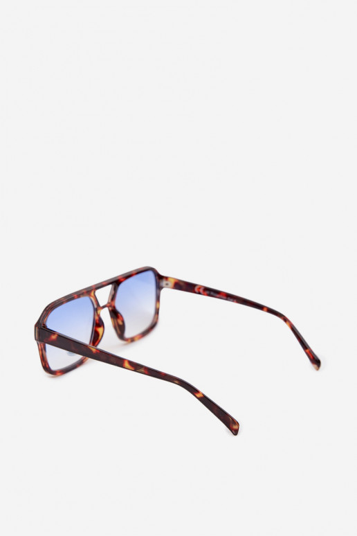Des lunettes de soleil Féminin brun-couleur bleue