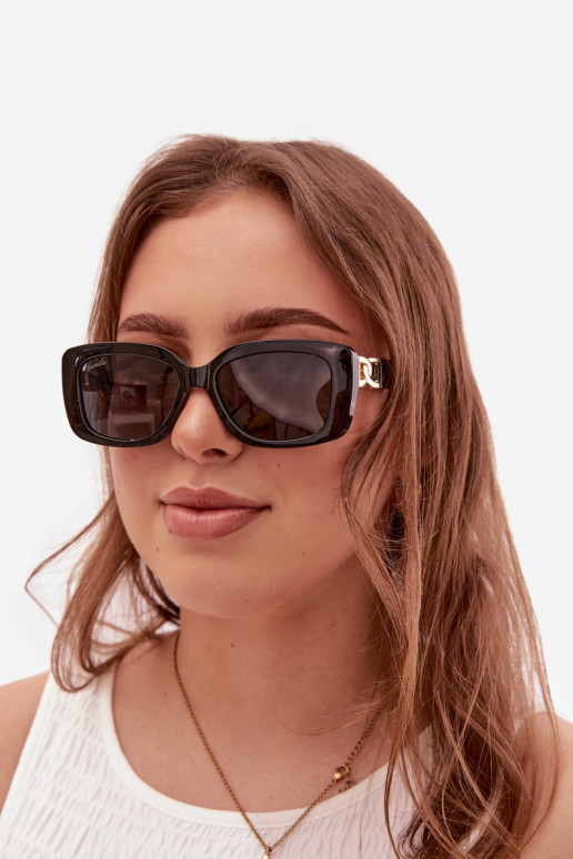 Des lunettes de soleil Féminin Ze couleur doréem Detalem couleur noire