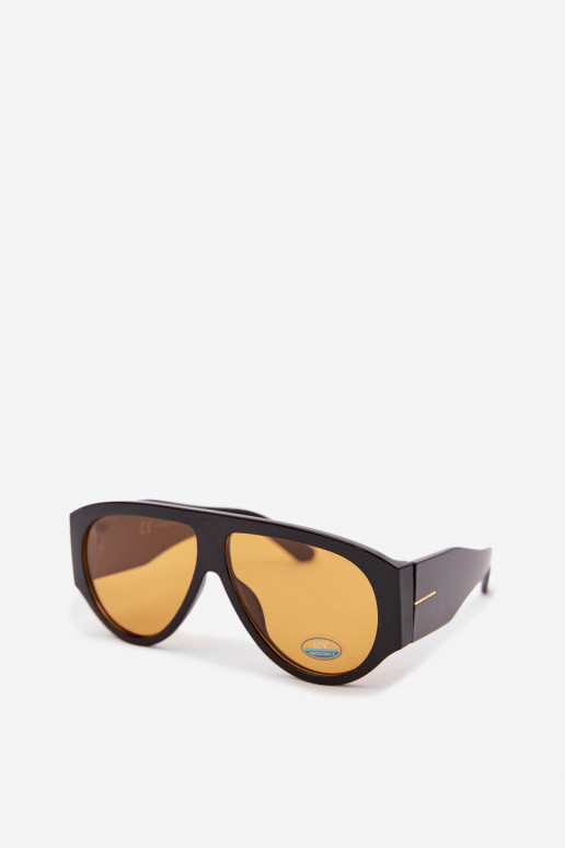 Feminin Sonnenbrille SchZuarz und-orange Farbe