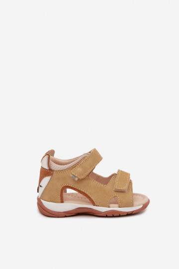 Kindersandalen mit flachem Fußbett Bartek 8441163 in sandiger Farbe 2