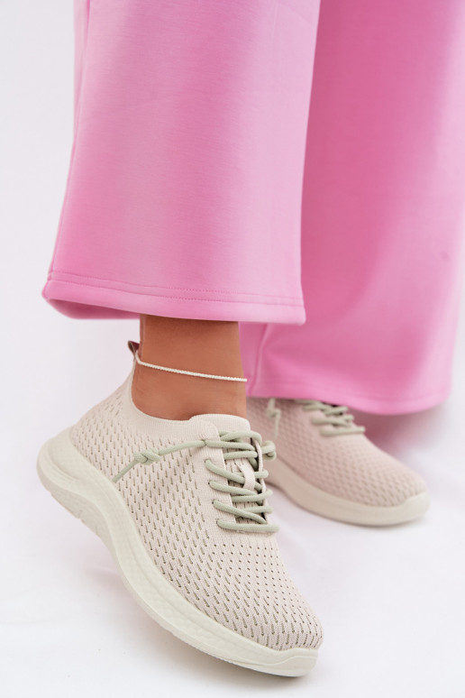  Turnschuhe Feminin Beige Carmivelle