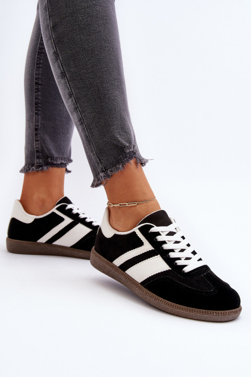 Damentief Sneakers Stilvollllschuhe Turnschuhe schZuarze Farbe Eudiopis