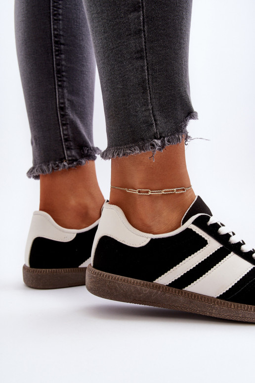 Damentief Sneakers Stilvollllschuhe Turnschuhe schZuarze Farbe Eudiopis