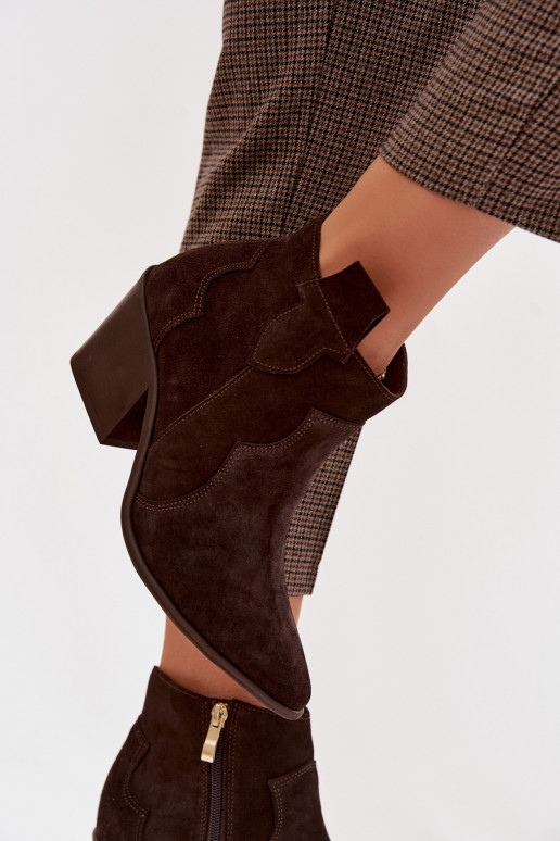 Laarzen in coInboystijlOpturalnego van suèdeu Zazoo 3153 CzekoladoIne